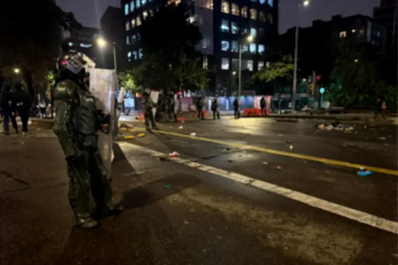 Protesta en la Universidad Pedagógica de Bogotá deja agresiones y daños