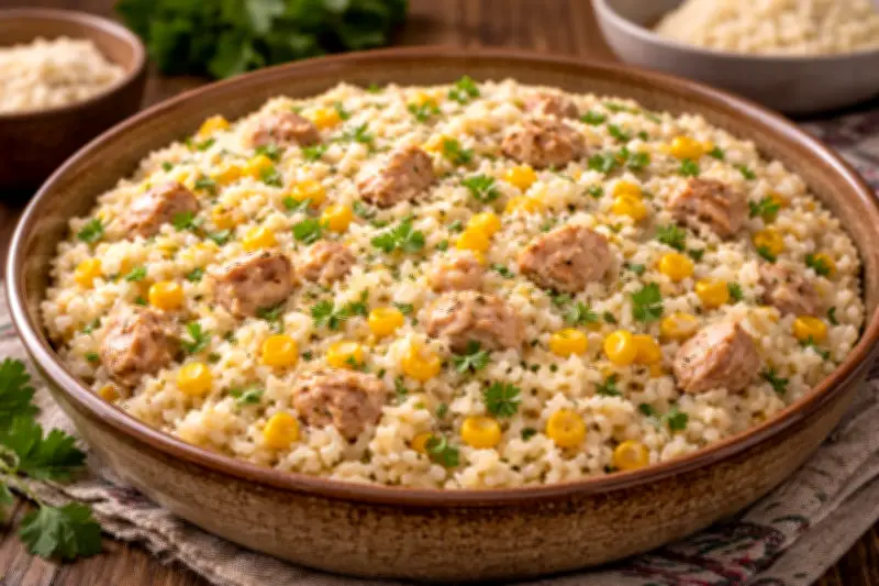 Receta Colombiana: Arroz Cremoso con Atún y Maíz, una Opción Económica y Fácil