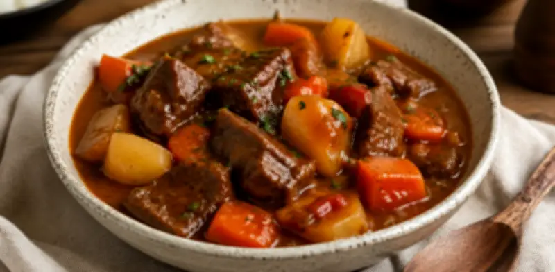 Receta de guiso de carne casero con papas y verduras paso a paso