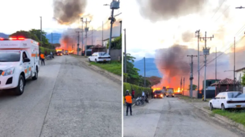 Reportan incendio estructural en Acopi-Yumbo, Valle del Cauca