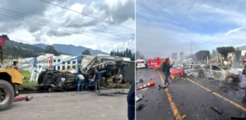 Semana Santa inicia con tragedia vial: cinco fallecidos en choque múltiple en peaje de Cundinamarca