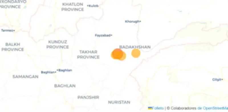 Sismo de magnitud 5.3 sacude el sur de Afganistán como réplica de evento sísmico mayor