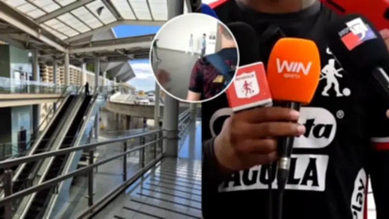 Supuesto hincha del Deportivo Cali agrede a periodista de América en aeropuerto