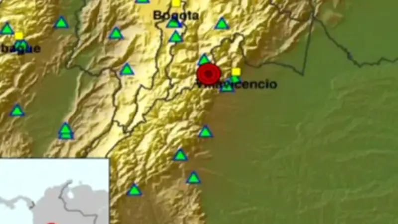 Temblor de magnitud 4.0 sacude el centro de Colombia este 29 de abril