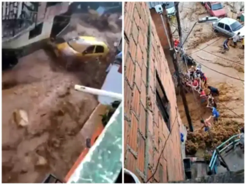 Tragedia en Medellín: Niño muere y mujer es rescatada tras creciente de quebrada La Máquina