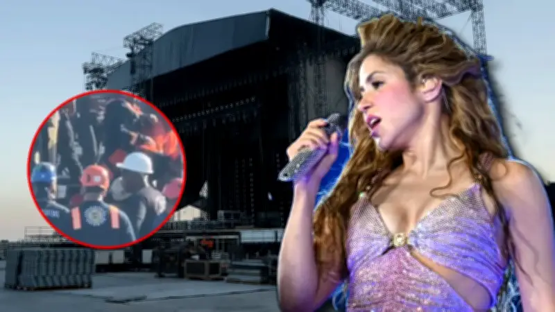 Tragedia en montaje de concierto de Shakira: un operario muere en Río
