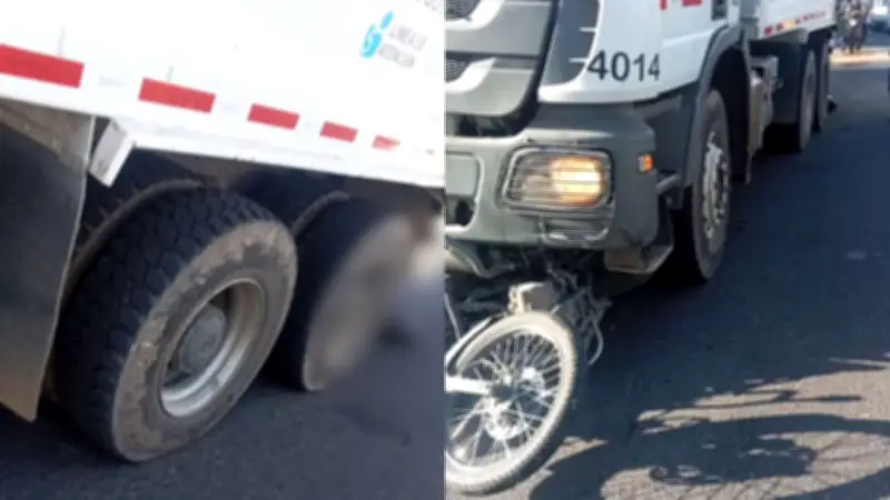 Tragedia vial en Kennedy: motociclista fallece tras ser aplastado por camión recolector de basura