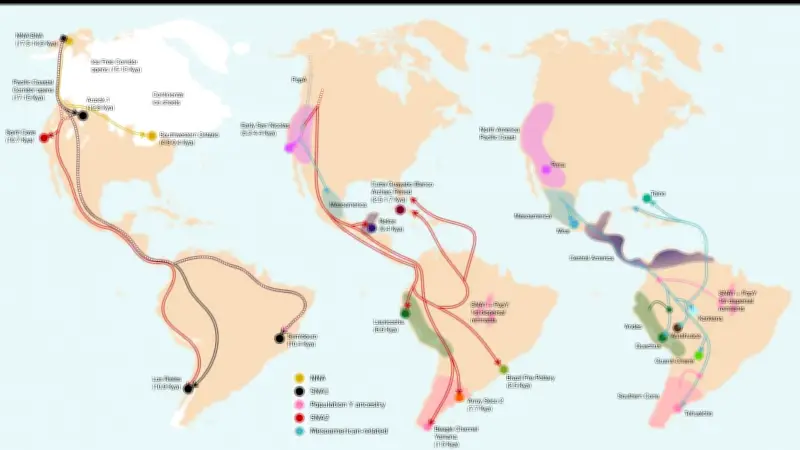 Tres grandes dispersiones genéticas dieron forma a los pueblos indígenas de Sudamérica