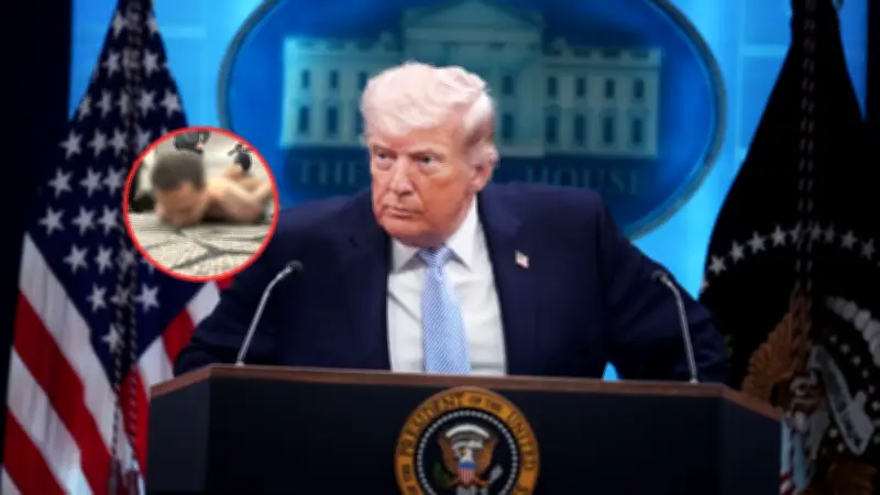 Trump publica foto del atacante detenido en cena de corresponsales