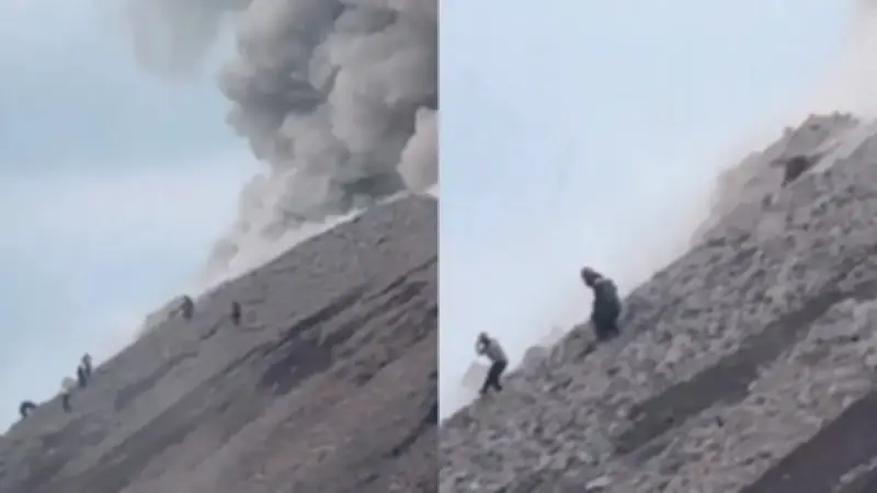 Turistas desafían prohibición y quedan atrapados en volcán Santiaguito