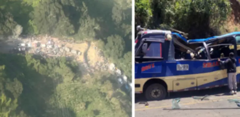 Vía Panamericana en El Túnel destruida tras atentado con cilindro bomba