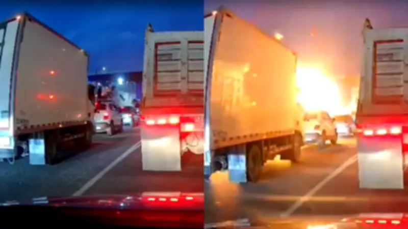 Video capta el instante del fatal accidente en peaje de la vía Bogotá-Ubaté