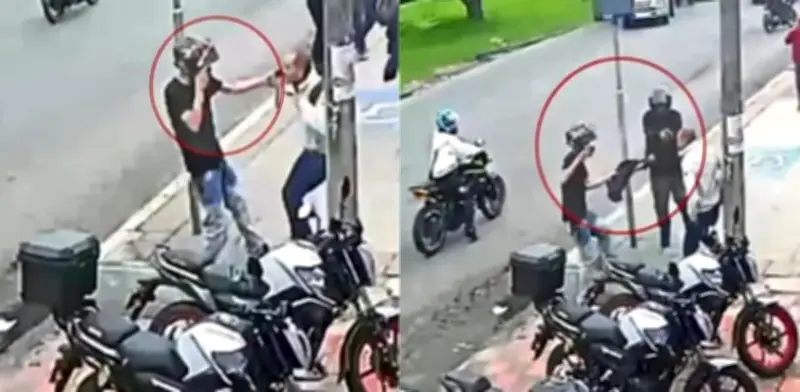 Video muestra violento fleteo en Bogotá: víctima fue interceptada en paradero