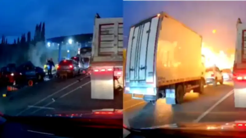 Video revela el instante del accidente en peaje de Casablanca, Cundinamarca