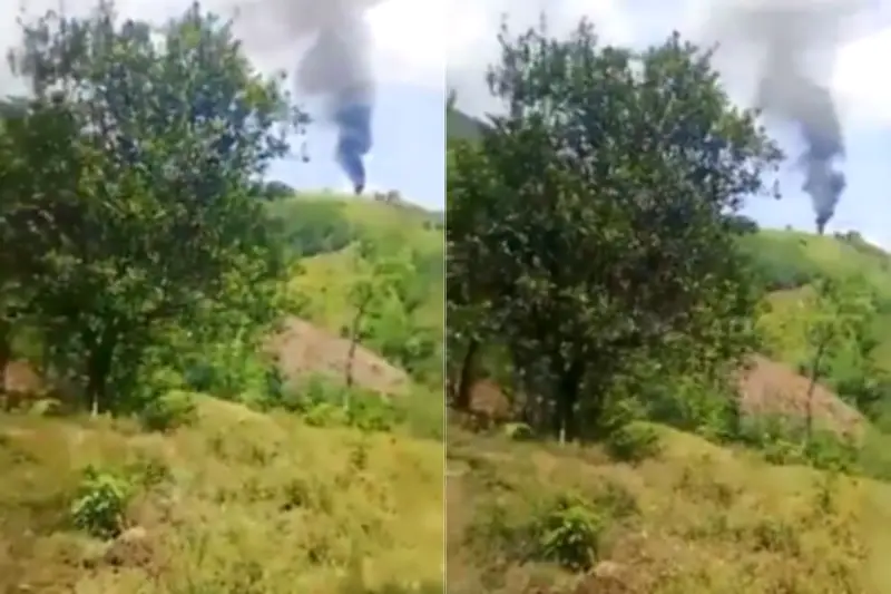 Videos revelan detalles del ataque que derribó helicóptero policial en Amalfi, Antioquia