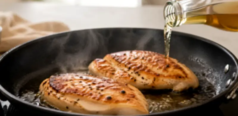 Vinagre de manzana al freír pollo: truco para jugosidad y sabor
