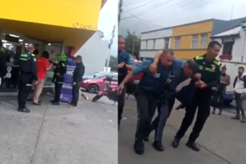 Violento asalto a empresa de valores en Oxxo de Bogotá deja herido y pánico en Palermo