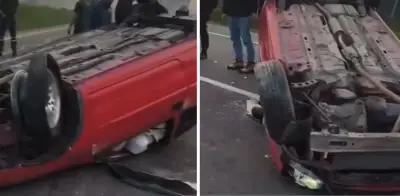 Accidente vial en la ruta Bogotá-Tunja deja dos heridos leves en Gachancipá