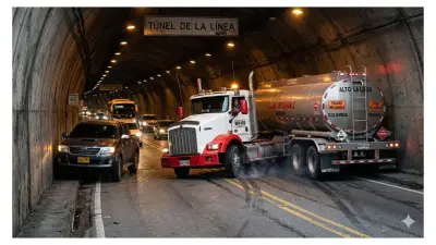 Camión cisterna sin frenos casi provoca tragedia en túnel de la vía Ibagué-Calarcá