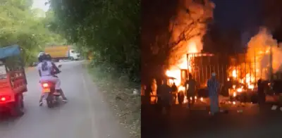 Camión incendiado en puente de Jamundí: disidencias señaladas
