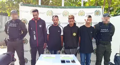 Capturan a cuatro presuntos extorsionistas en Cartagena tras operativo del Gaula