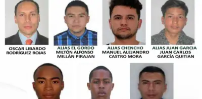 Cartel de los homicidas más buscados en Bogotá: siete hombres vinculados a feminicidios y riñas mortales