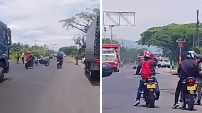 Cierran vía Panamericana por objetos sospechosos en Villa Rica, Cauca