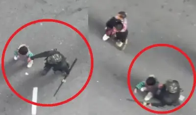 Denuncian uso de niños como escudos humanos en protesta indígena en Bogotá