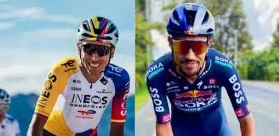 Egan Bernal, Daniel Martínez y Santiago Buitrago en la Lieja-Bastoña-Lieja 2026