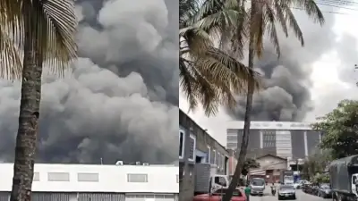 Incendio masivo en bodega de bicicletas en Itagüí: 40 bomberos combaten las llamas