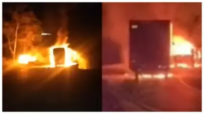 Incineran tres vehículos en vía al mar en Dagua, Valle del Cauca