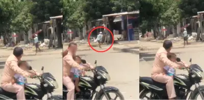 Insólito en Barranquilla: Hombre se detiene con niño a observar balacera en barrio La Luz