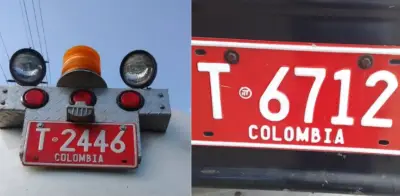 Placas rojas en Colombia: ¿qué significan y cómo funcionan?
