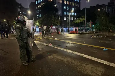 Protesta en la Universidad Pedagógica de Bogotá deja agresiones y daños