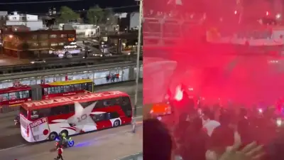 Santa Fe recibe apoteósico recibimiento en El Campín previo a duelo ante Peñarol por Libertadores