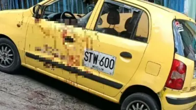 Taxista apuñalado en Medellín: atacante hiere también a mujer en fuga violenta
