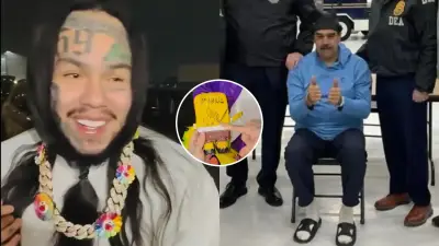 Tekashi 6ix9ine muestra peluche de Bob Esponja firmado por Nicolás Maduro tras salir de prisión