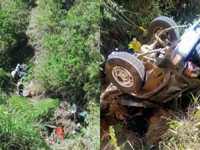 Tragedia en Dagua: Camioneta cae a abismo de 40 metros dejando tres turistas muertos