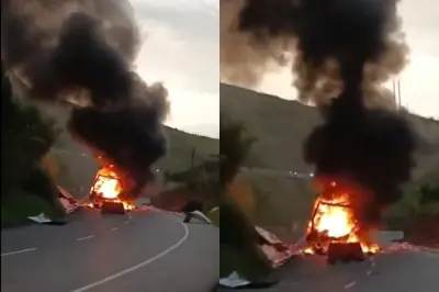 Vehículo incinerado en la vía Panamericana enciende alertas en Cauca