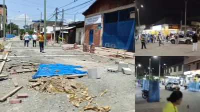Vehículo particular genera caos al invadir obra en barrio Obrero de Cali a alta velocidad
