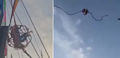 Video: falla en atracción tipo catapulta en España deja dos menores heridos