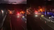 Accidente de carro cisterna en vía Bogotá-Girardot genera incendio en Viernes Santo