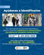Autoridades publican cartel de más buscados por vandalismo al MÍO en Cali con recompensa de $20 millones