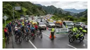 Cierre total en vía Bogotá-Villavicencio por travesía ciclística masiva del aniversario 186