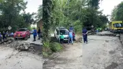 Colapso vial en San Vicente de Chucurí por lluvias y falla geológica