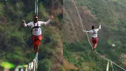 Diego Molano bate récord mundial en slackline: 3,2 km a ciegas en el Chicamocha