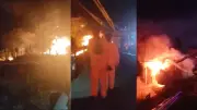 Dos muertos tras violento choque e incendio en la vía Bogotá-Girardot, a la altura de Silvania