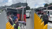 Grave accidente entre dos buses de TransMilenio en el noroccidente de Bogotá