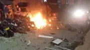 Motobomba explota frente a estación de Policía en Briceño, Antioquia, dejando un uniformado herido