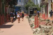 Obras en Calle Media Luna de Getsemaní alcanzan el 70% de avance en Cartagena